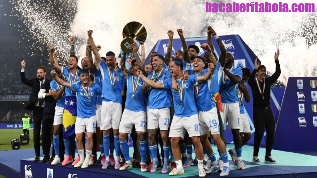Napoli Sah Juara Serie A 2024/2025 Setelah Kalahkan Cagliari Telak 2-0