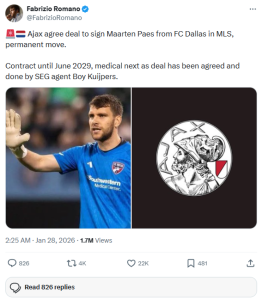 Maarten Paes ke Ajax